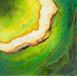 Peinture, Bayou - eau et terre vu du ciel - Paysage, Thierry Nauleau