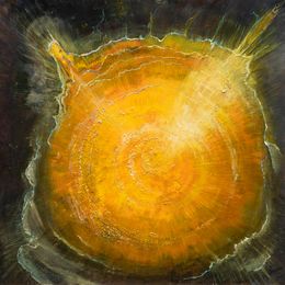 Gemälde, Implosion 2 - Explosion solaire - série Paysage de terre et de lumière, Thierry Nauleau