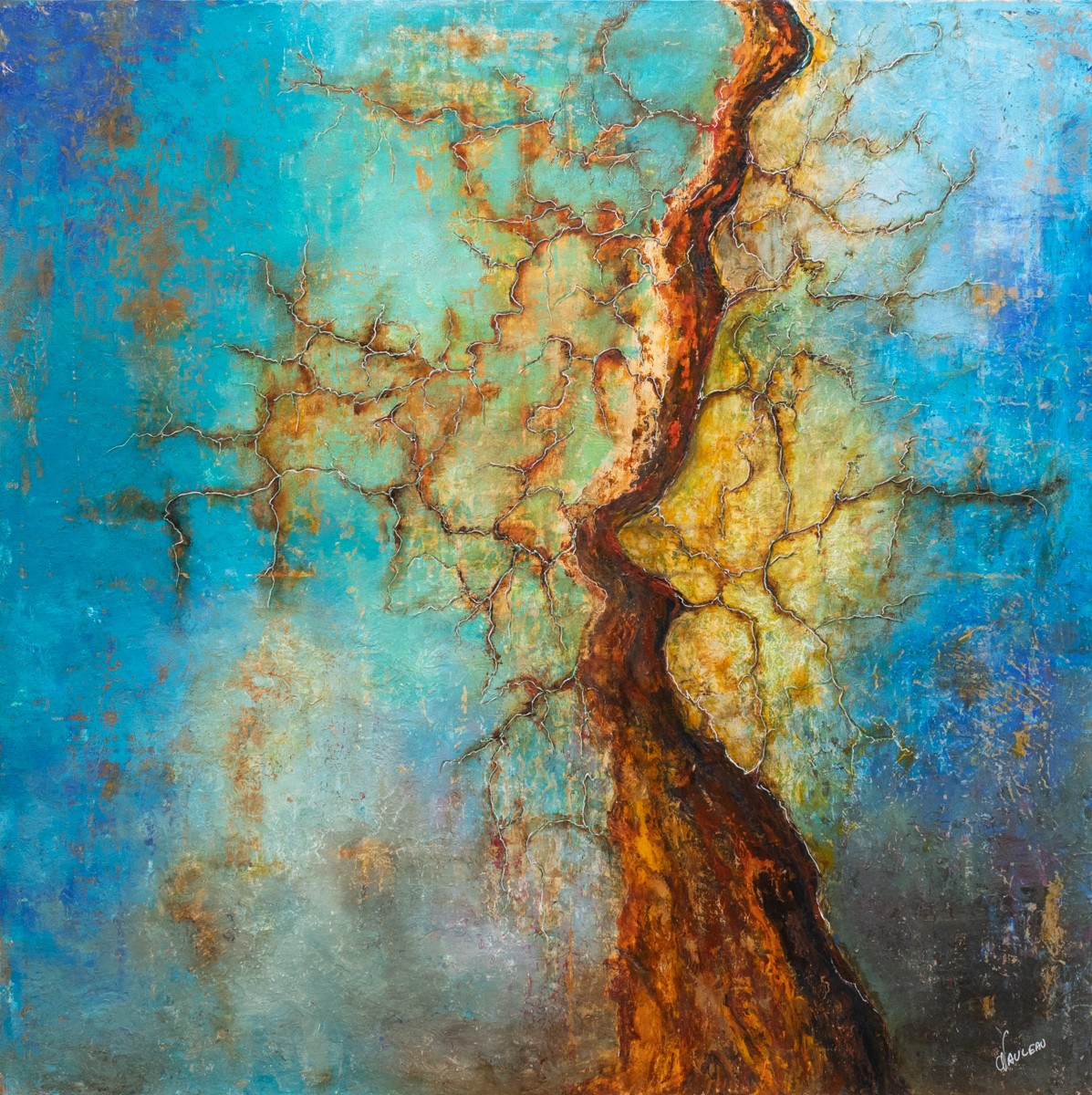 Thierry Nauleau, L'arbre de vie - Paysage imaginaire Thierry Nauleau, L'arbre de vie - Paysage imaginaire