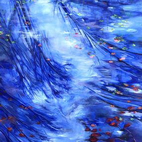 Painting, Reflets bleus, Christine Desplanque