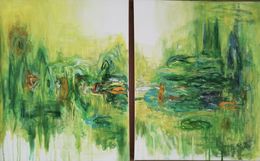 Gemälde, Reflet d’étang, Liying Xie