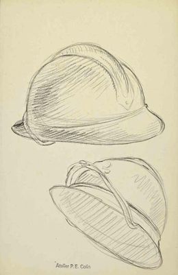 Fine Art Drawings, Helmets, Paul Emile Colin