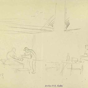 Dibujo, Treating Soldiers, Paul Emile Colin