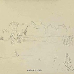 Fine Art Drawings, The Campsite, Paul Emile Colin