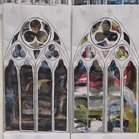 Fine Art Drawings, Esquisses pour les vitraux de Notre Dame de Paris, Sylvia Elharar-Lemberg