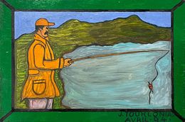 Painting, Le pêcheur 3, Jean Tourlonias