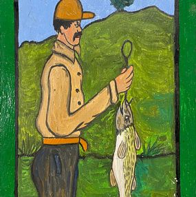 Peinture, Le pêcheur 1, Jean Tourlonias