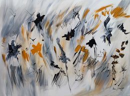 Painting, Fleurs papillons, Âme Sauvage
