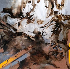 Pintura, Cheval Camargue - Portrait de cheval et paysage imaginaire, Danielle Lamaison