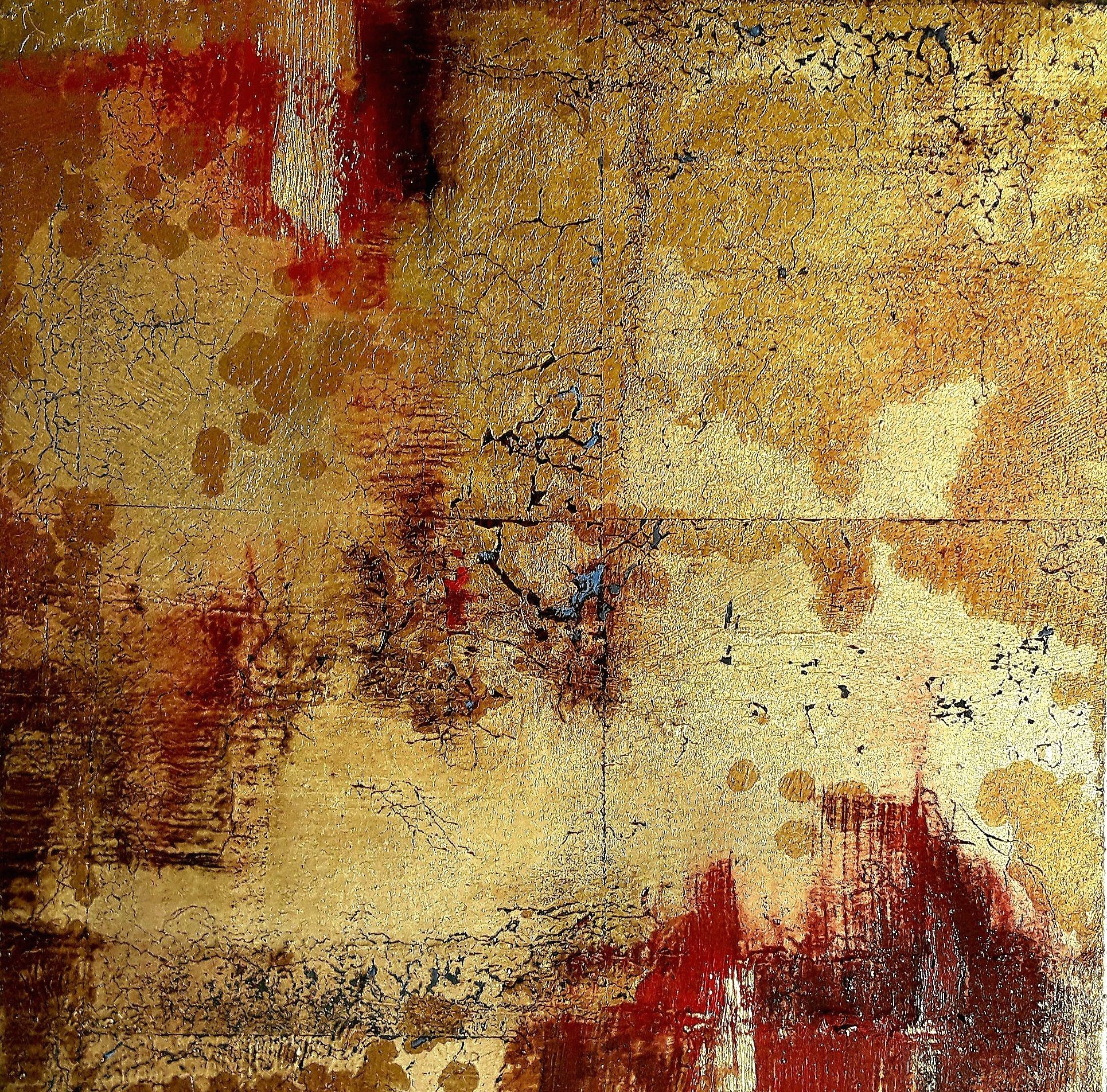 Olena Topliss, Gold abstract painting #0012 Olena Topliss, Gold abstract painting #0012