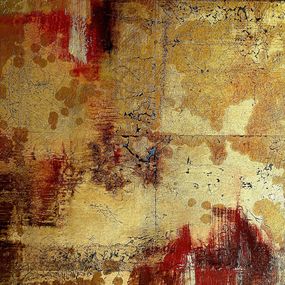 Pintura, Gold  abstract painting #0012, Olena Topliss