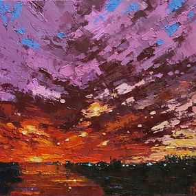 Painting, California Sunset, Olga Mihailicenko