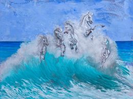 Gemälde, Poseidon's Horses, Paulo Jimenez