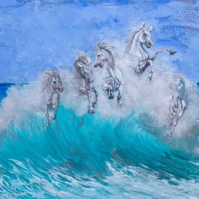Peinture, Poseidon's Horses, Paulo Jimenez