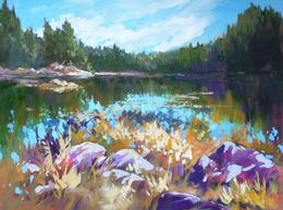 Gemälde, Howie Pond,, Perry Haddock