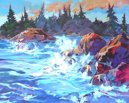 Gemälde, Evening Waves,, Perry Haddock