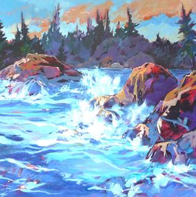 Gemälde, Evening Waves,, Perry Haddock