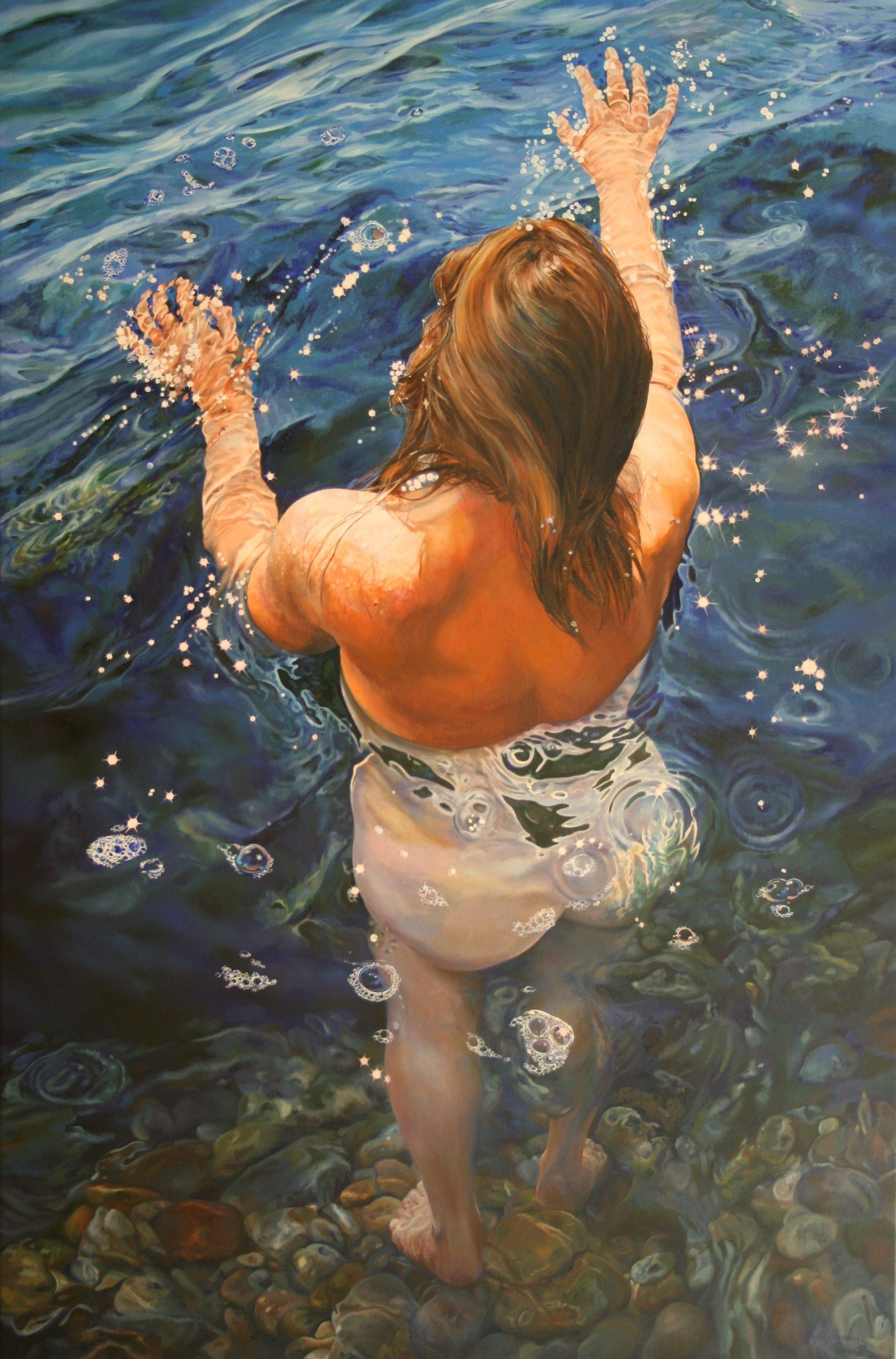Peter Goodhall, Nu debout dans la mer Peter Goodhall, Nu debout dans la mer