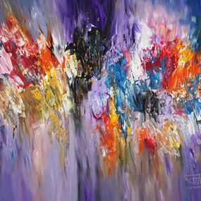 Peinture, Purple Abstraction XL 1,, Peter Nottrott