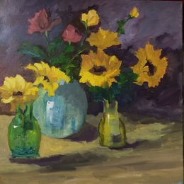 Peinture, Love of sunflowers, Ramya Sarvesh