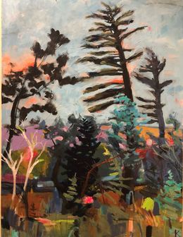 Painting, Pines in the Twilight World, Rebecca Klementovich