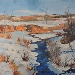 Painting, Plum Creek, Richard Szkutnik