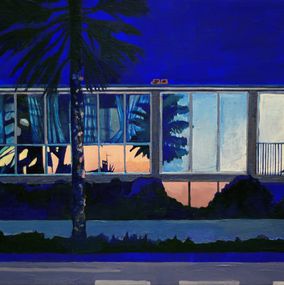 Gemälde, Palm tree road, Aurélie Trabaud
