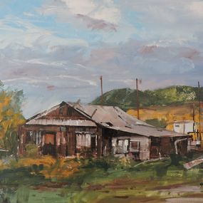 Gemälde, House in Village, Richard Szkutnik