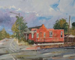 Painting, Corner House, Richard Szkutnik