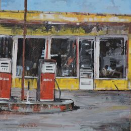 Painting, Yellow Station, Richard Szkutnik