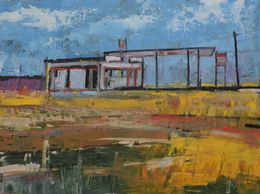 Painting, Abandoned Gas Station, Richard Szkutnik
