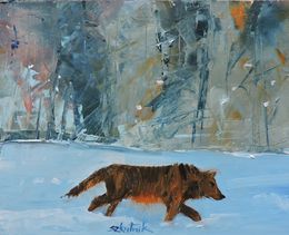 Painting, Wolf, Richard Szkutnik