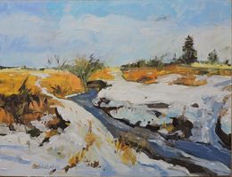 Painting, Winter Fields, Richard Szkutnik