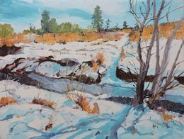 Painting, Snowfall, Richard Szkutnik