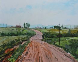 Gemälde, Farmer Road, Richard Szkutnik