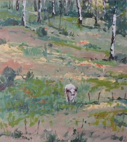 Painting, Bull,, Richard Szkutnik