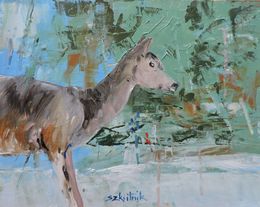 Painting, Deer, Richard Szkutnik