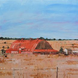 Painting, Barn in Red, Richard Szkutnik