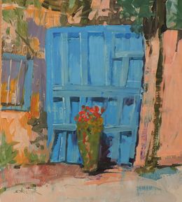Painting, Blue Gate, Richard Szkutnik