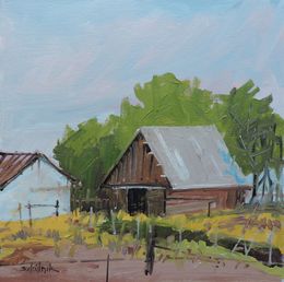 Painting, Farm, Richard Szkutnik