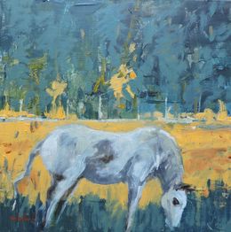 Painting, Horse in Blue, Richard Szkutnik
