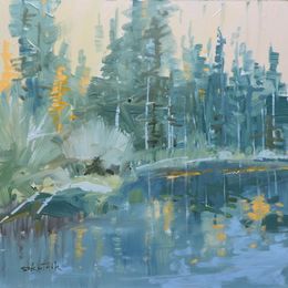 Gemälde, Lake Reflection, Richard Szkutnik
