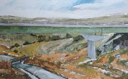 Painting, Under Bridge, Richard Szkutnik