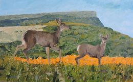Painting, Deer, Richard Szkutnik