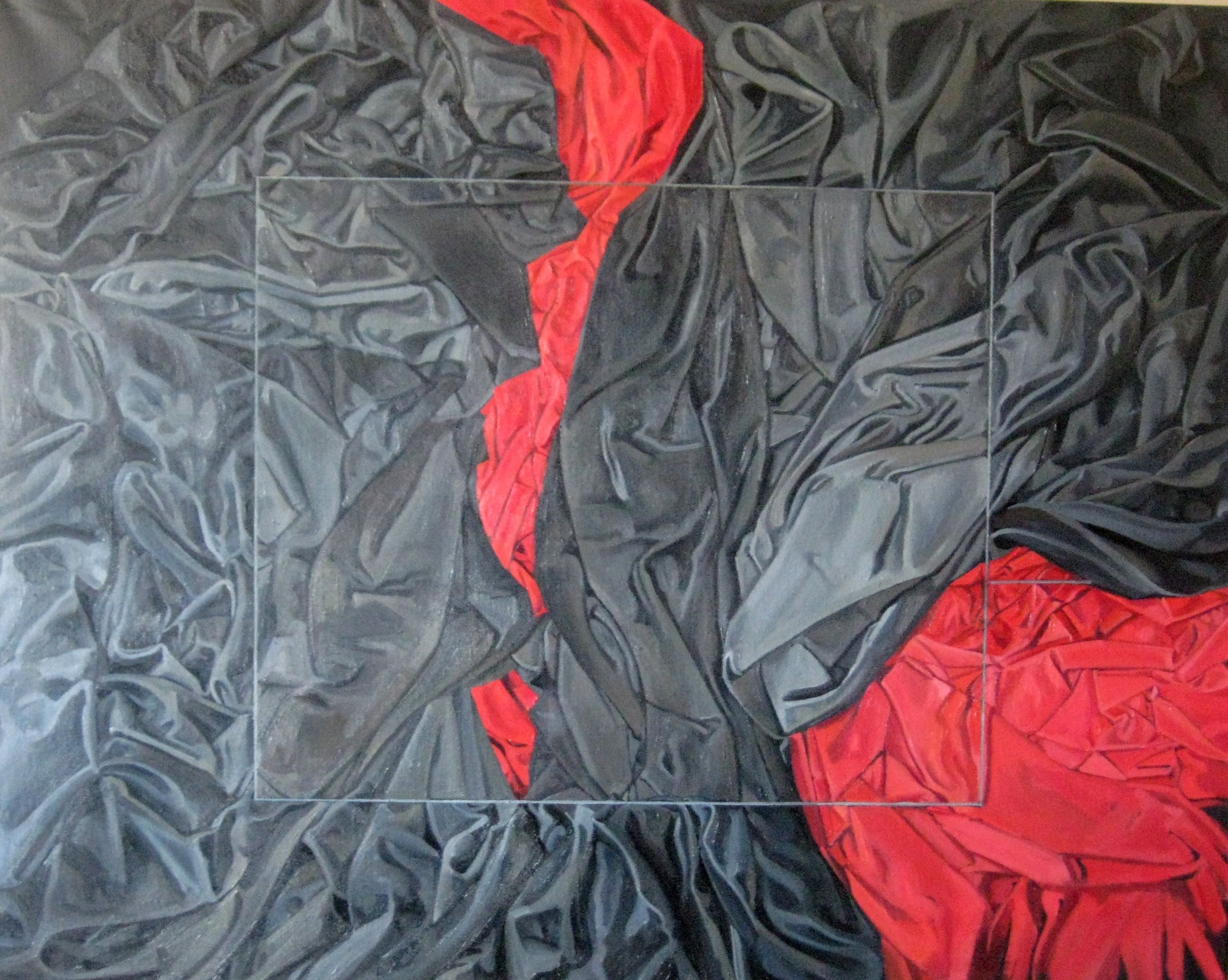 Roman Rembovsky, Cloth under a piese of glass Roman Rembovsky, Cloth under a piese of glass