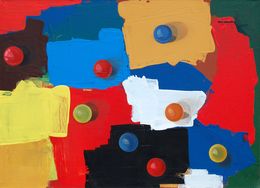 Painting, Composition with balls, Roman Rembovsky