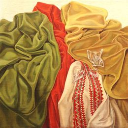 Painting, Textile scenery 3, Roman Rembovsky
