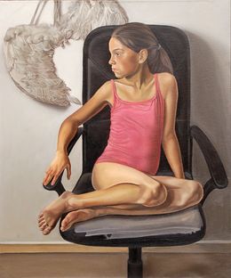 Gemälde, Girl with wings, Roman Rembovsky