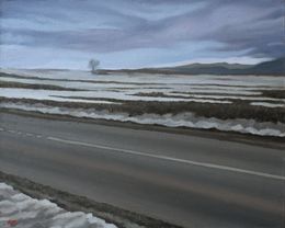Painting, By the road,, Roman Rembovsky