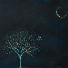 Painting, Night Owl, Sally Adams